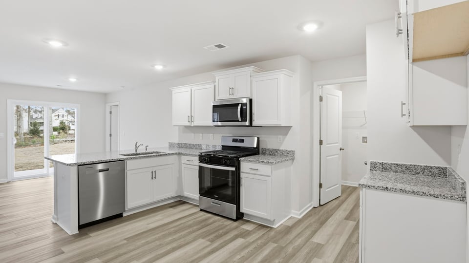 Open and functional kitchen.