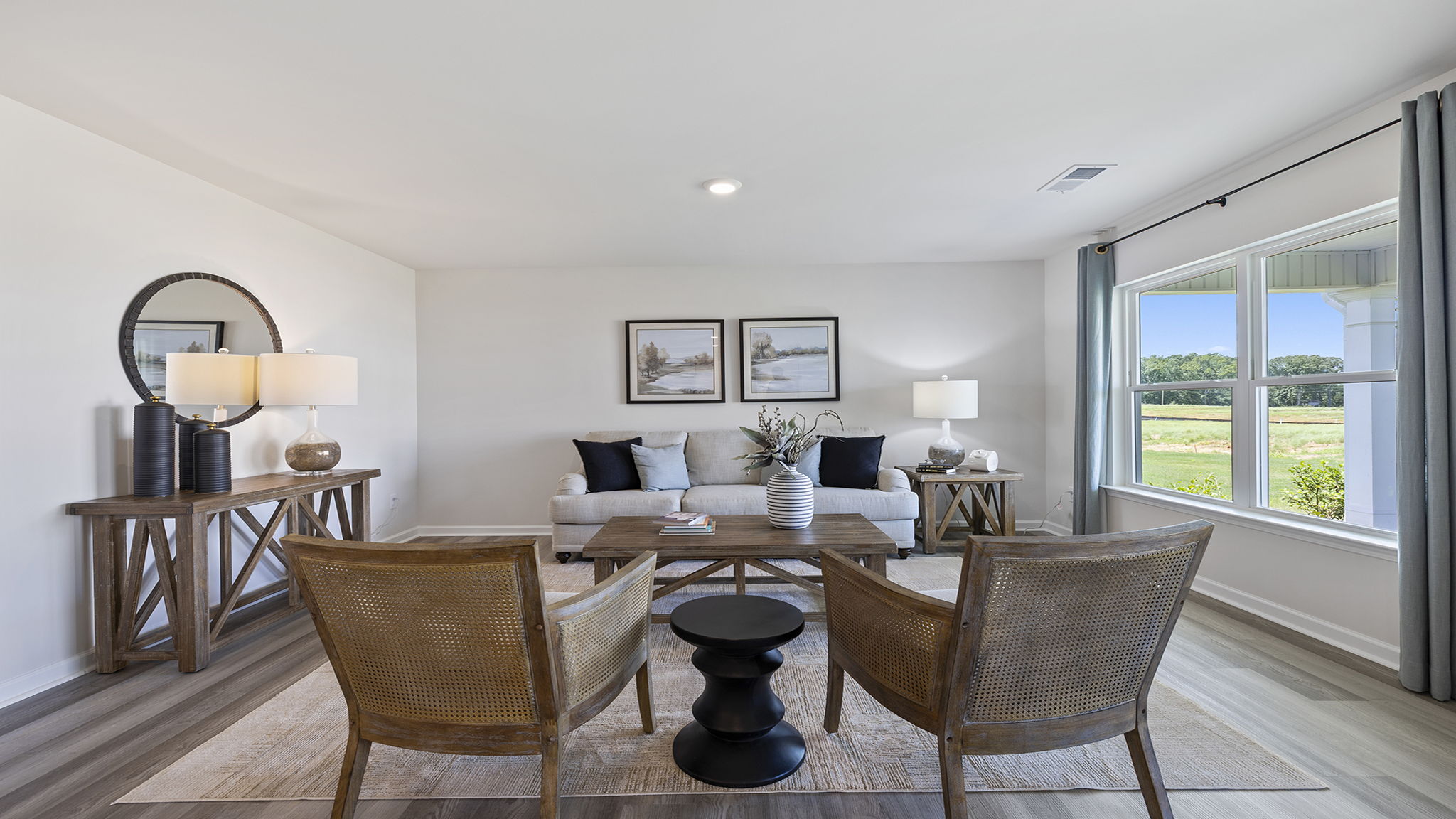 Living area with windows.