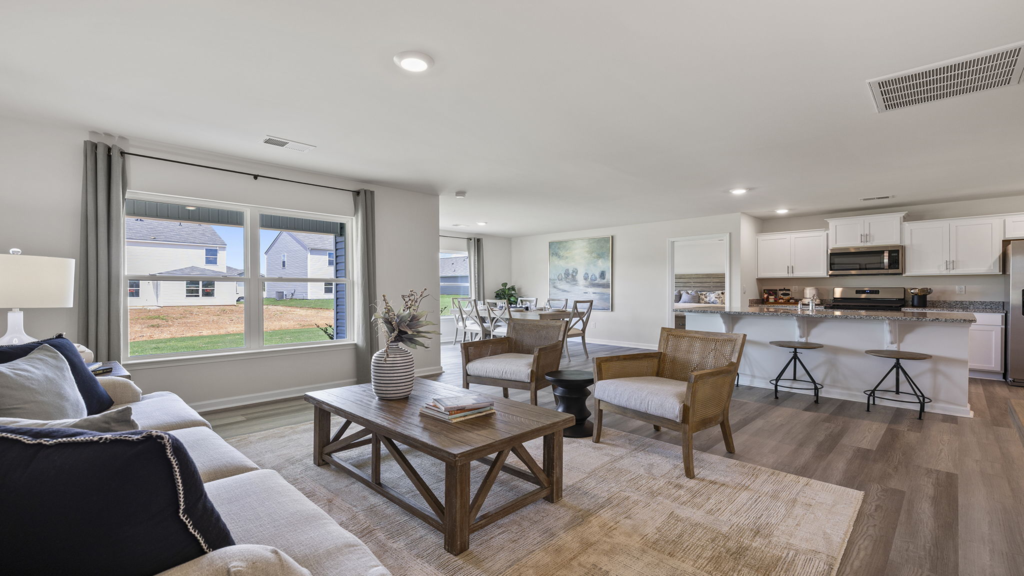 Living area with windows.