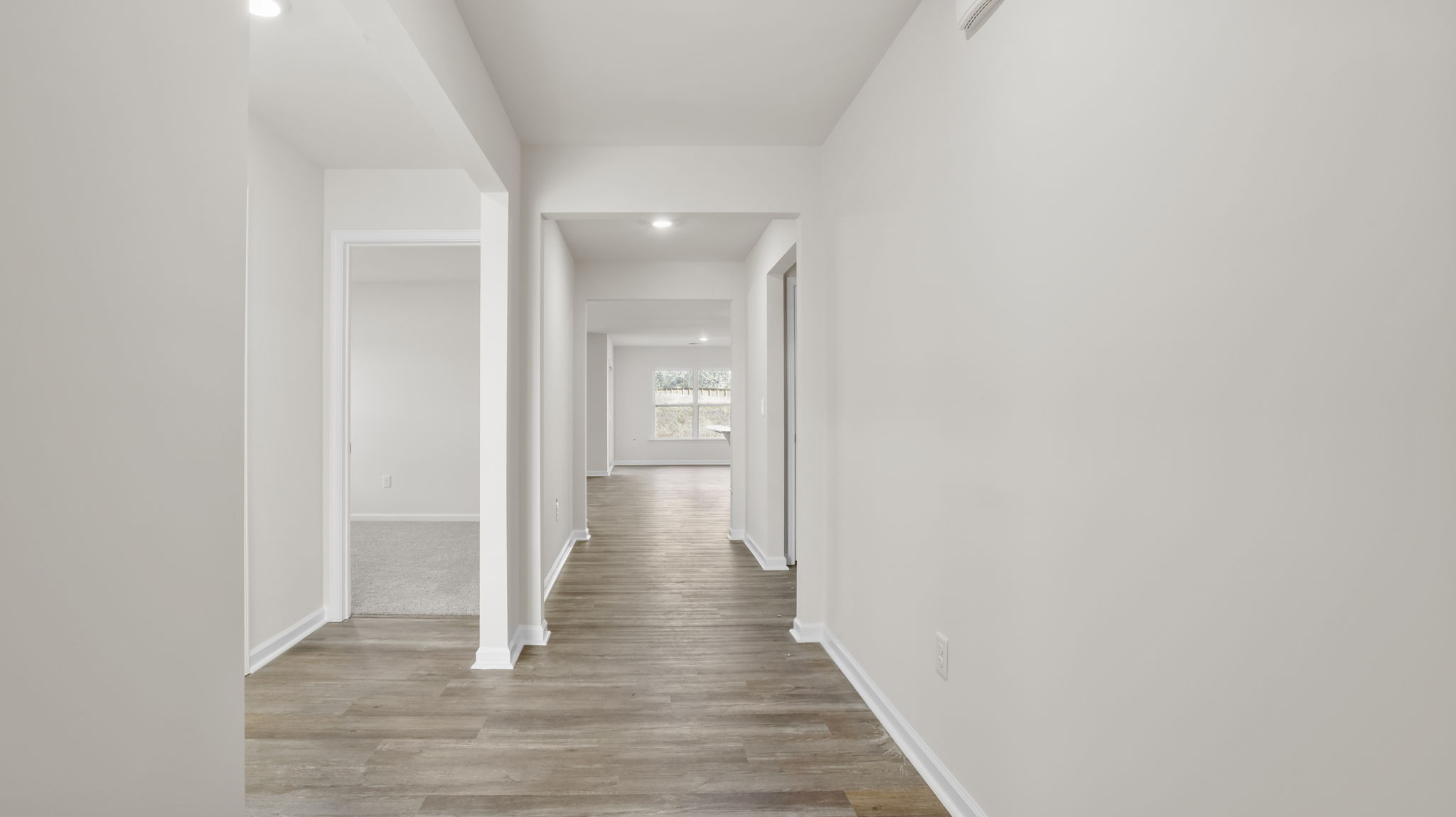 View of hallway toward the living area.