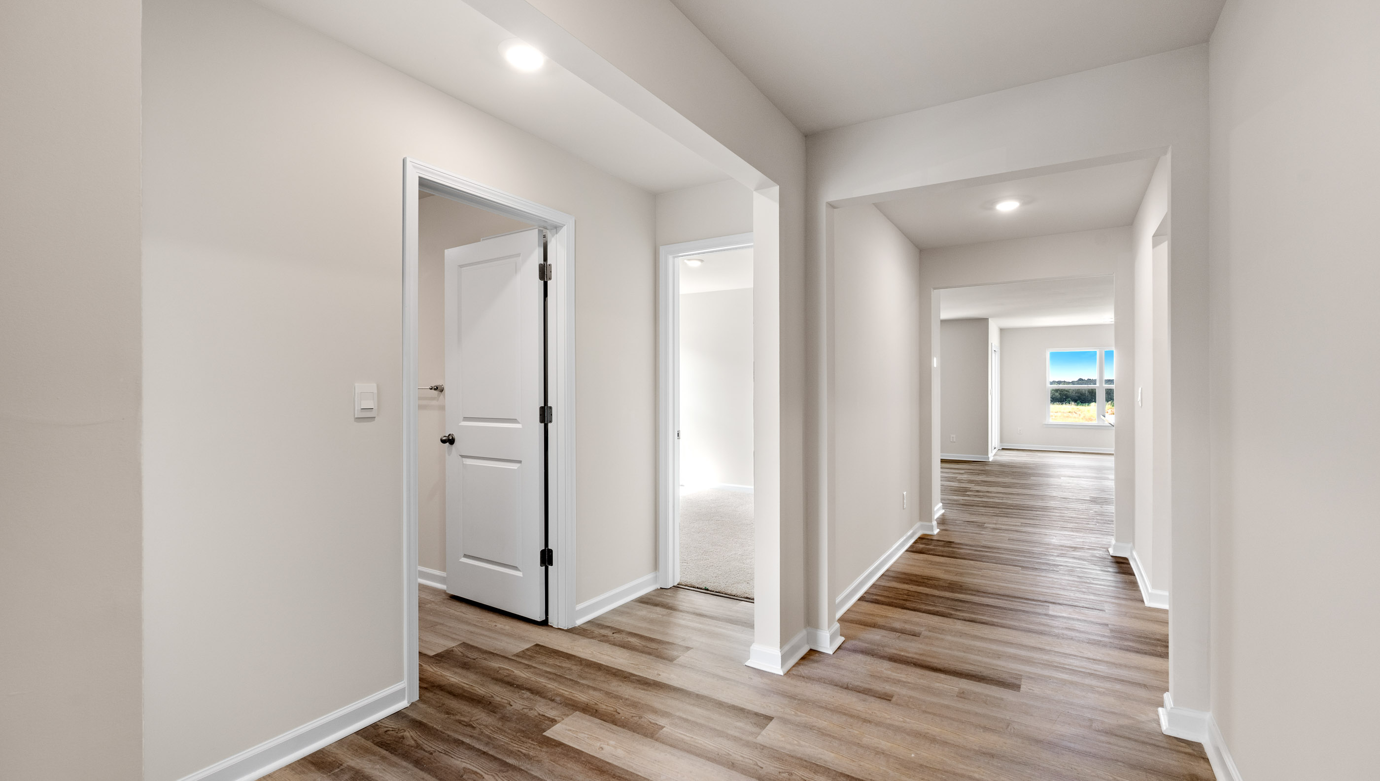 Entrance and view of hallway..