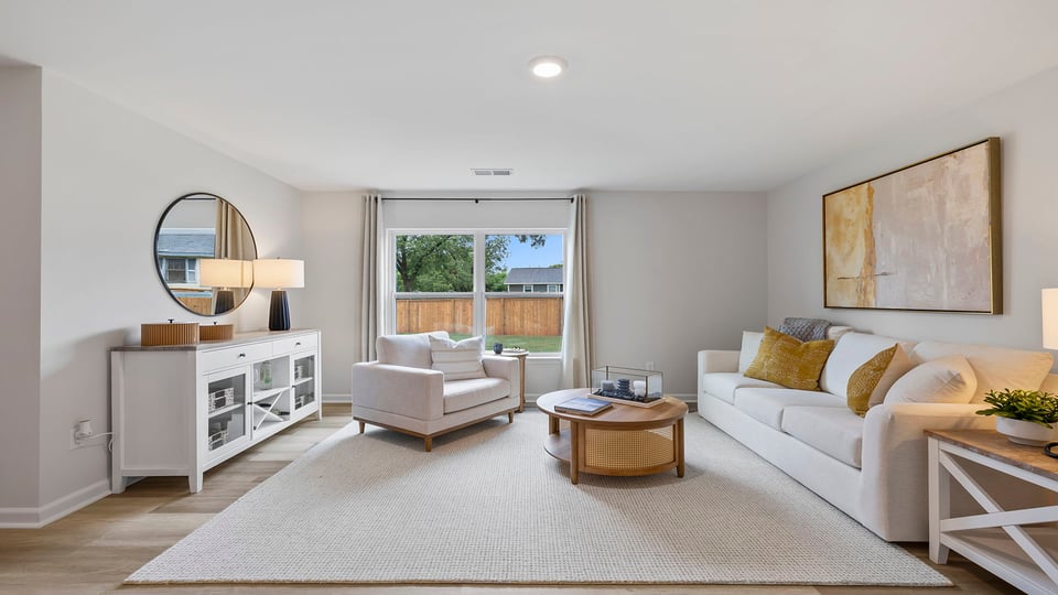Living room with windows.