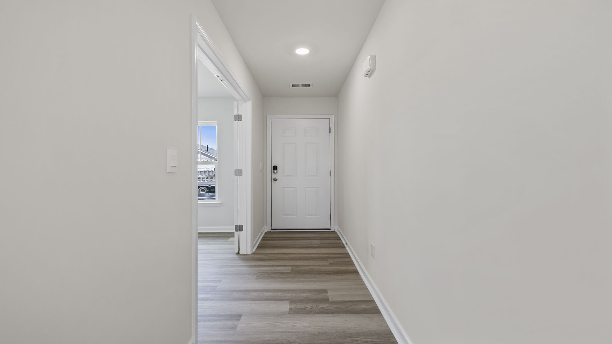 View of hallway toward the entrance.