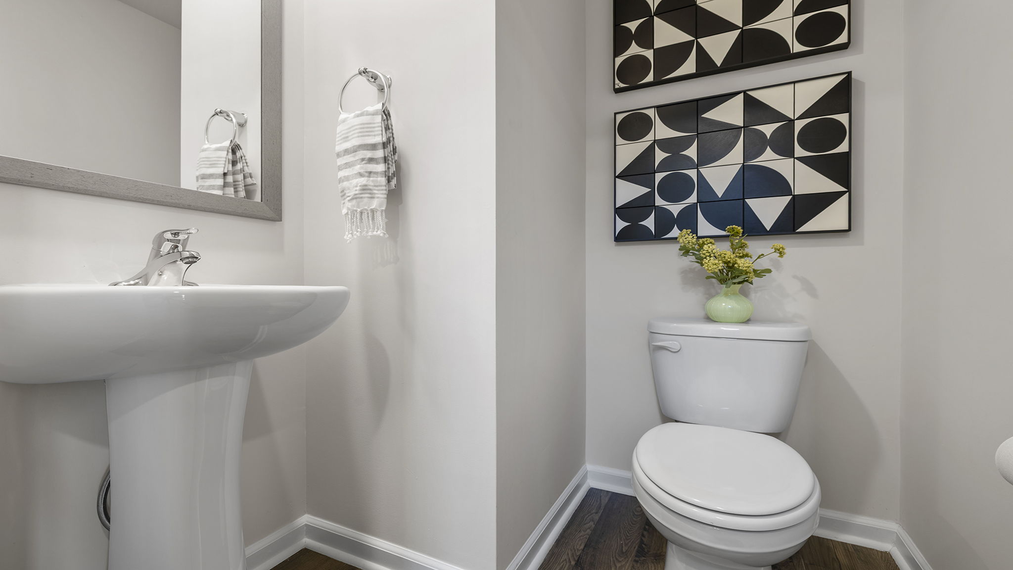 Half bathroom with sink.