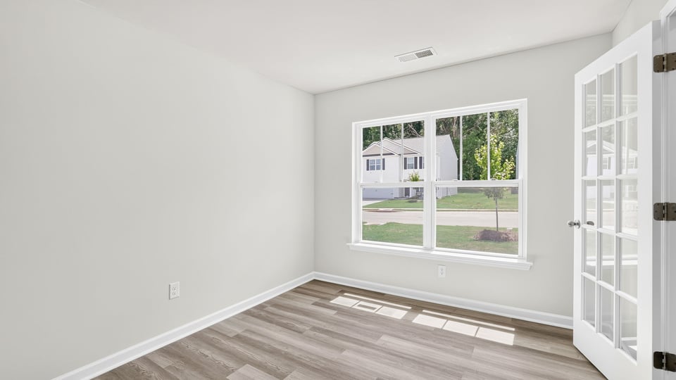Dining area with windows.