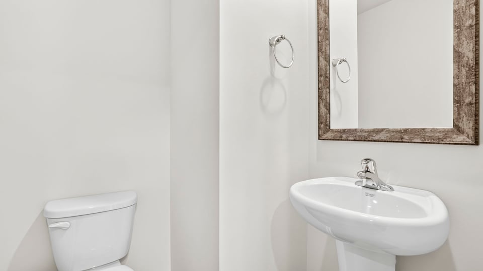 Half bathroom with sink.