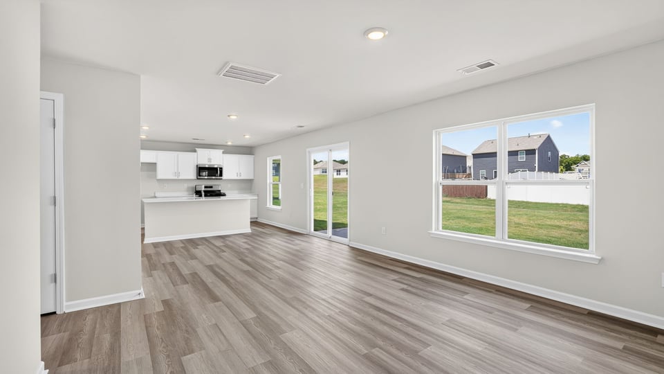 Living area with windows.