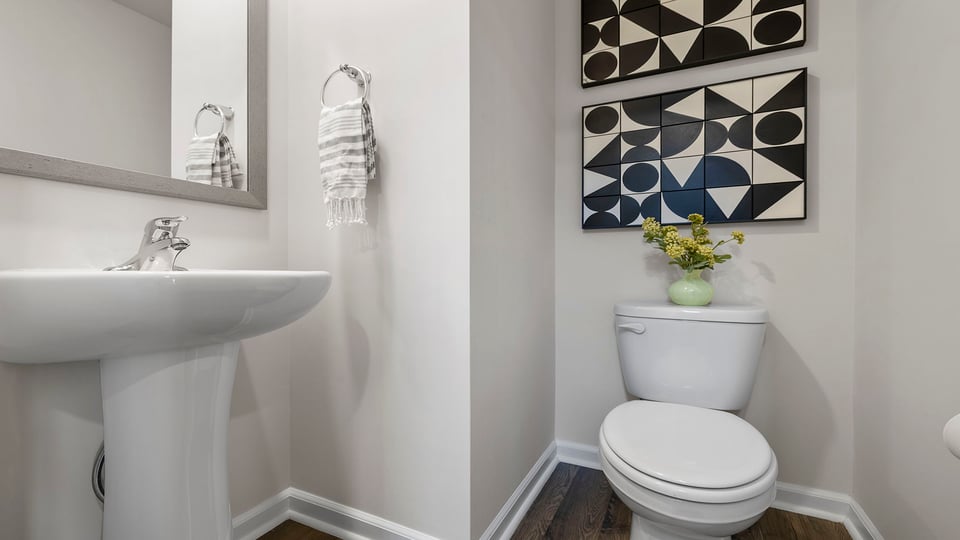 Half bathroom with sink.