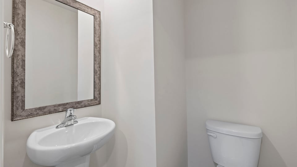 Half bathroom with sink.