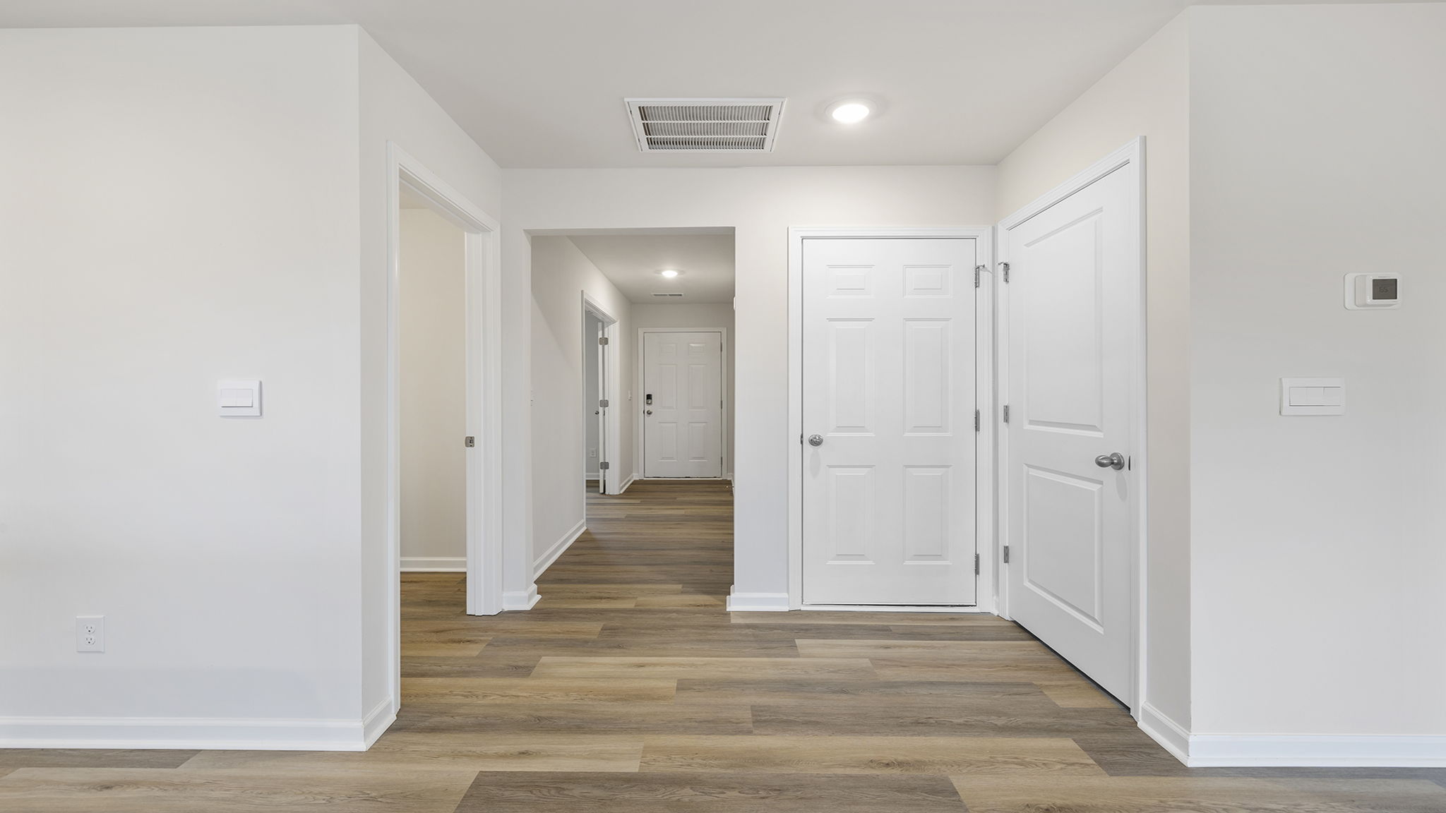 View of hallway to the entrance.