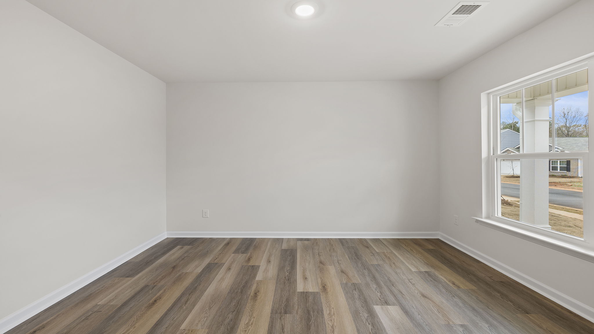 Front study with large window.