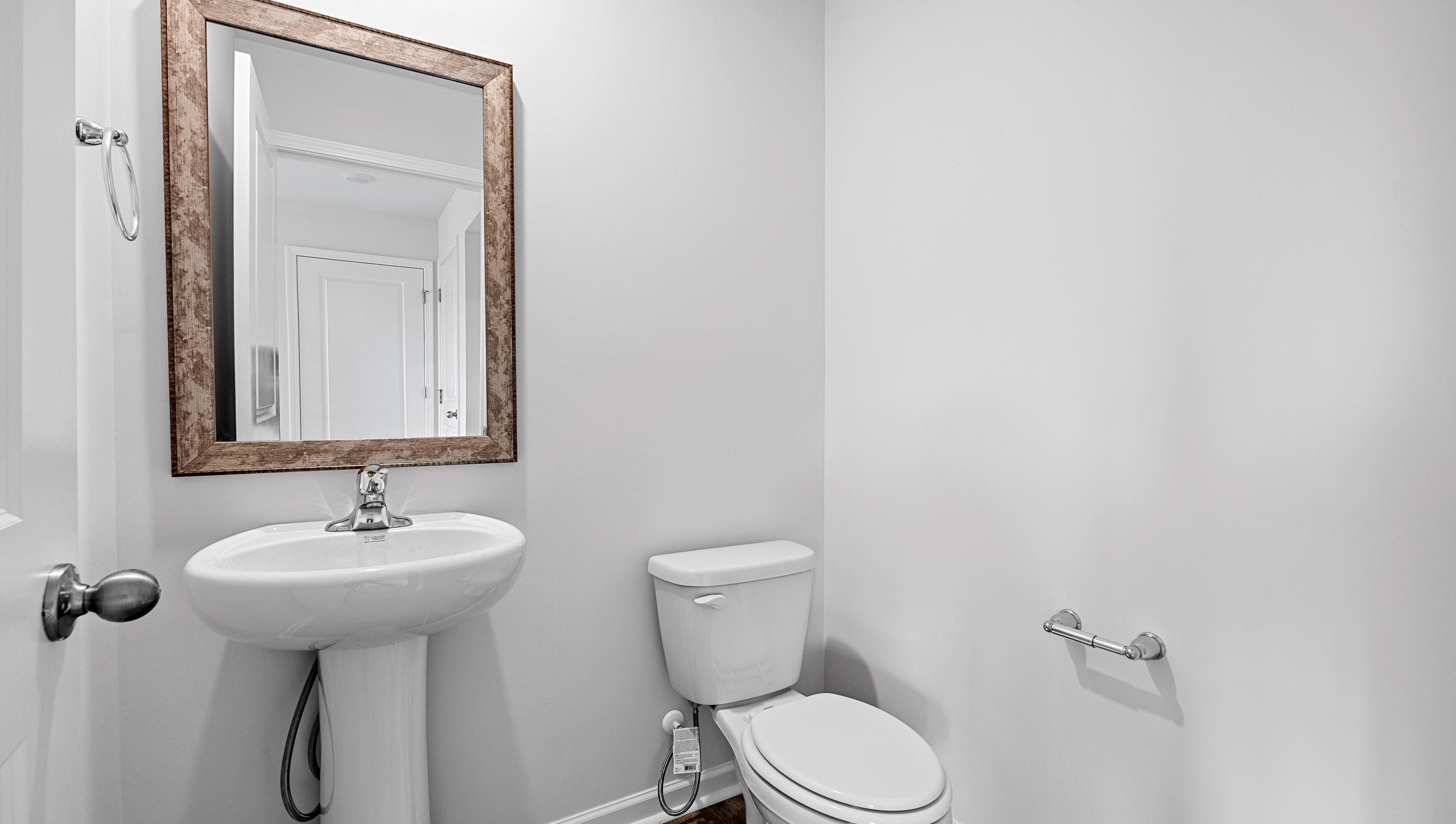 Half bathroom on the main level.