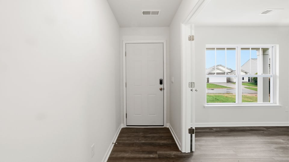 View of front door.