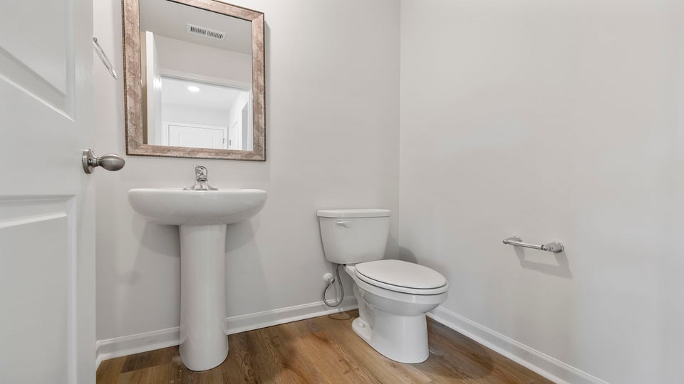 Half bathroom with sink.