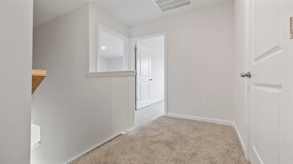 Second level with carpet.