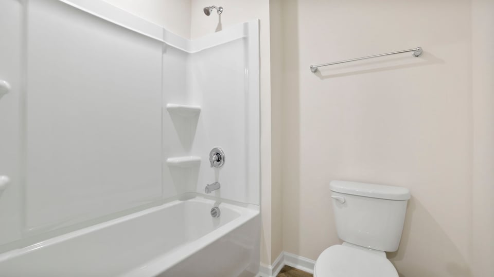 Bathroom with bathtub.