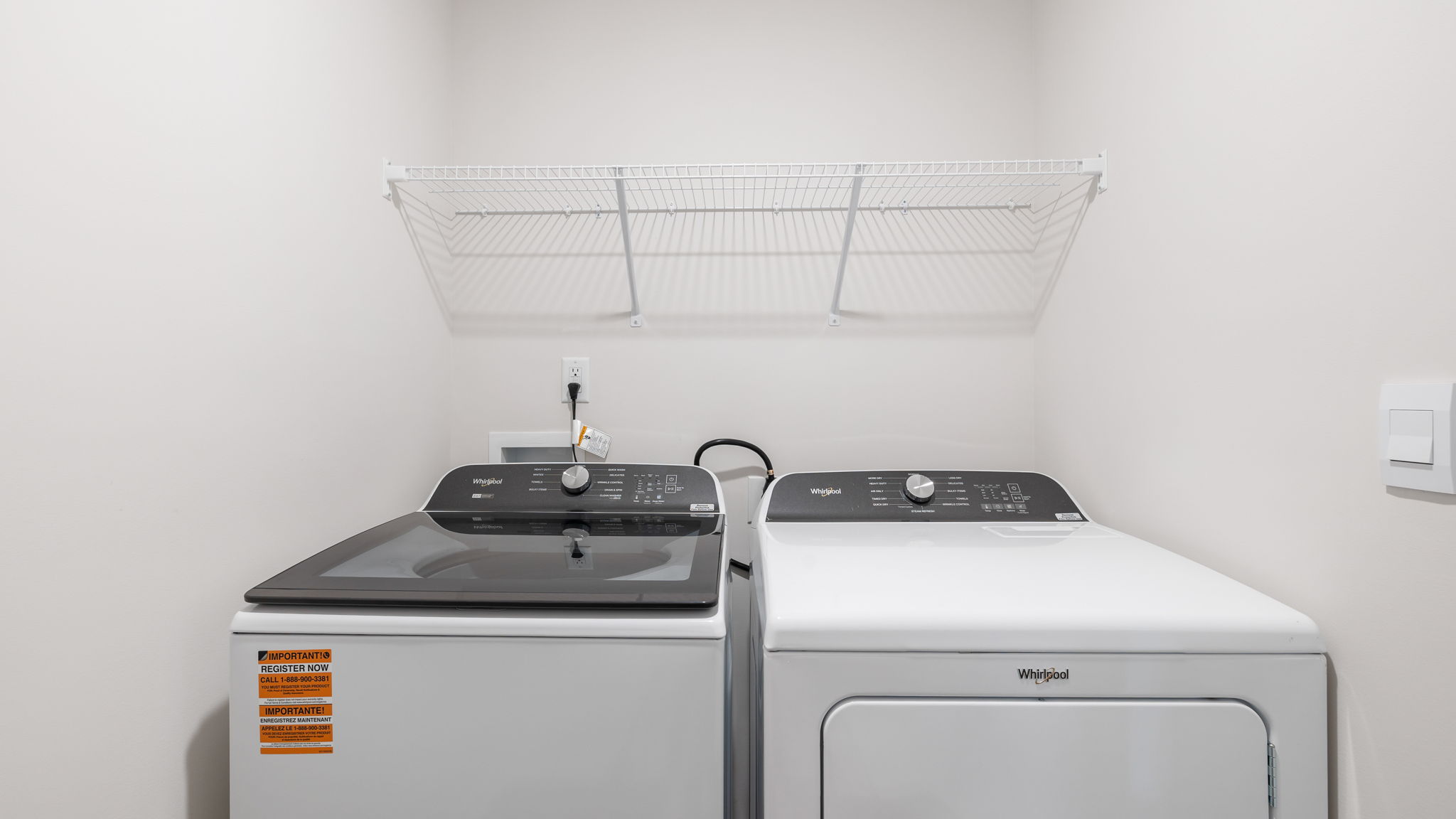 Walk-in laundry room.