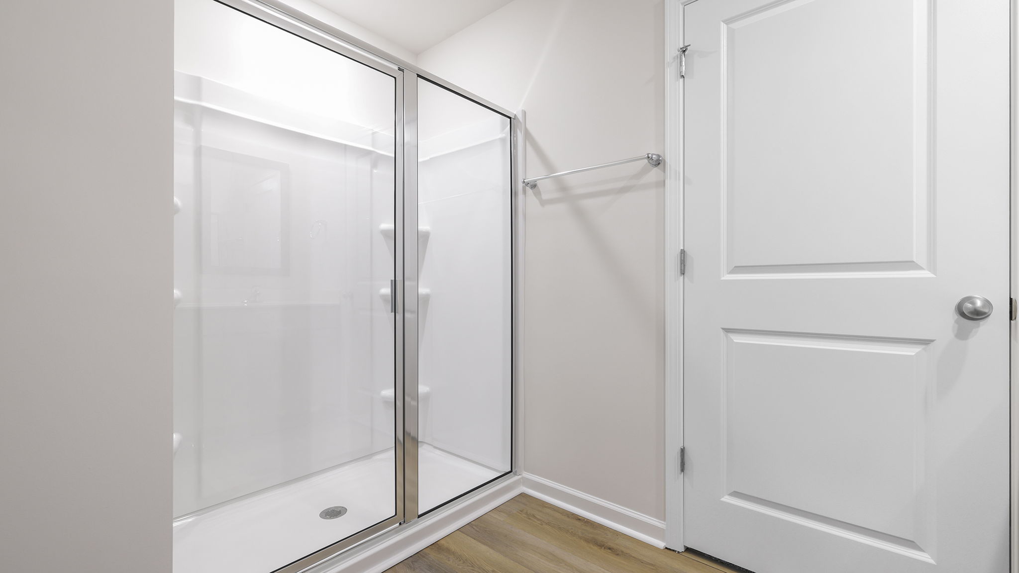 Primary bathroom walk-in shower.