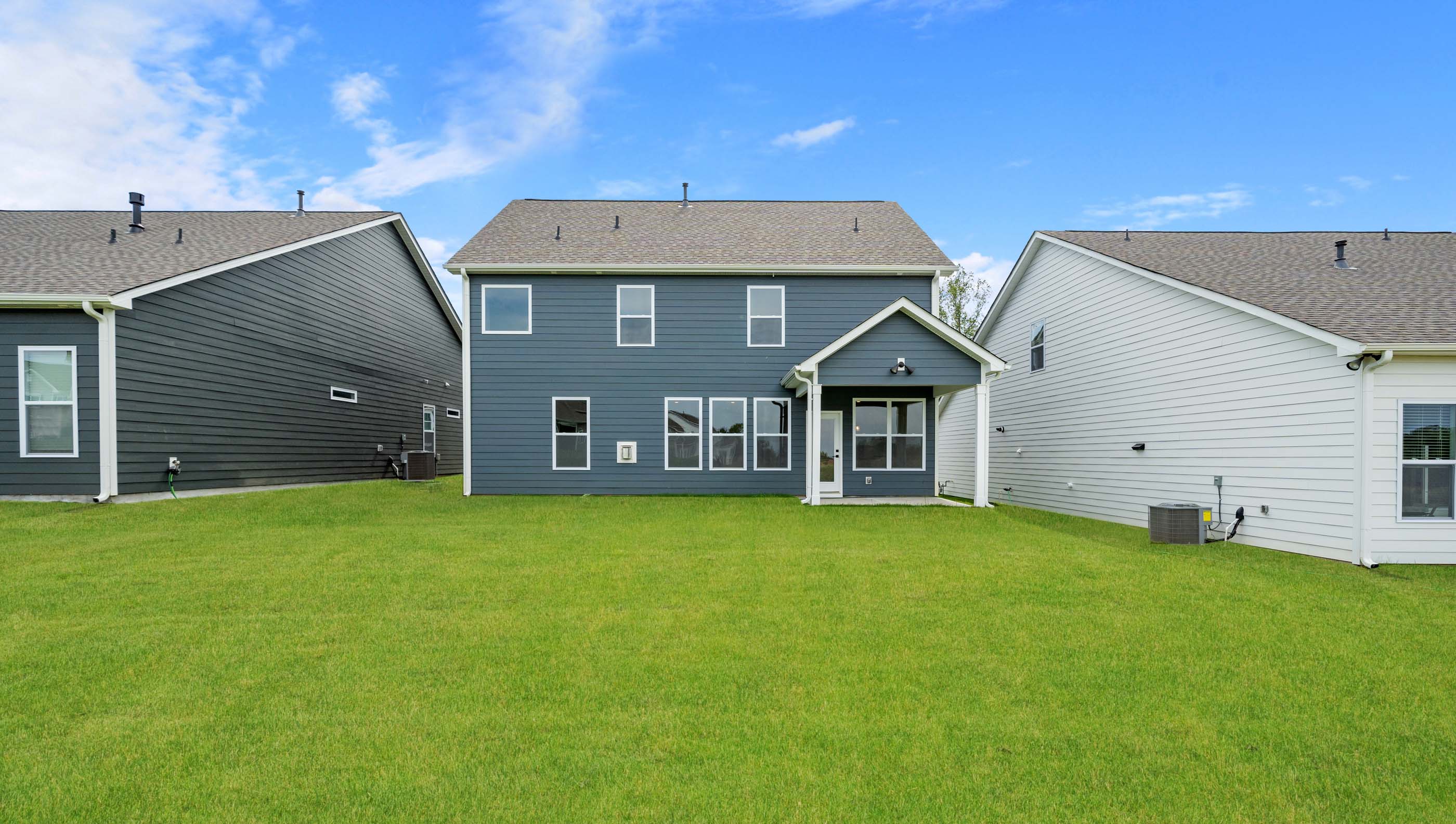 Large backyard of home.
