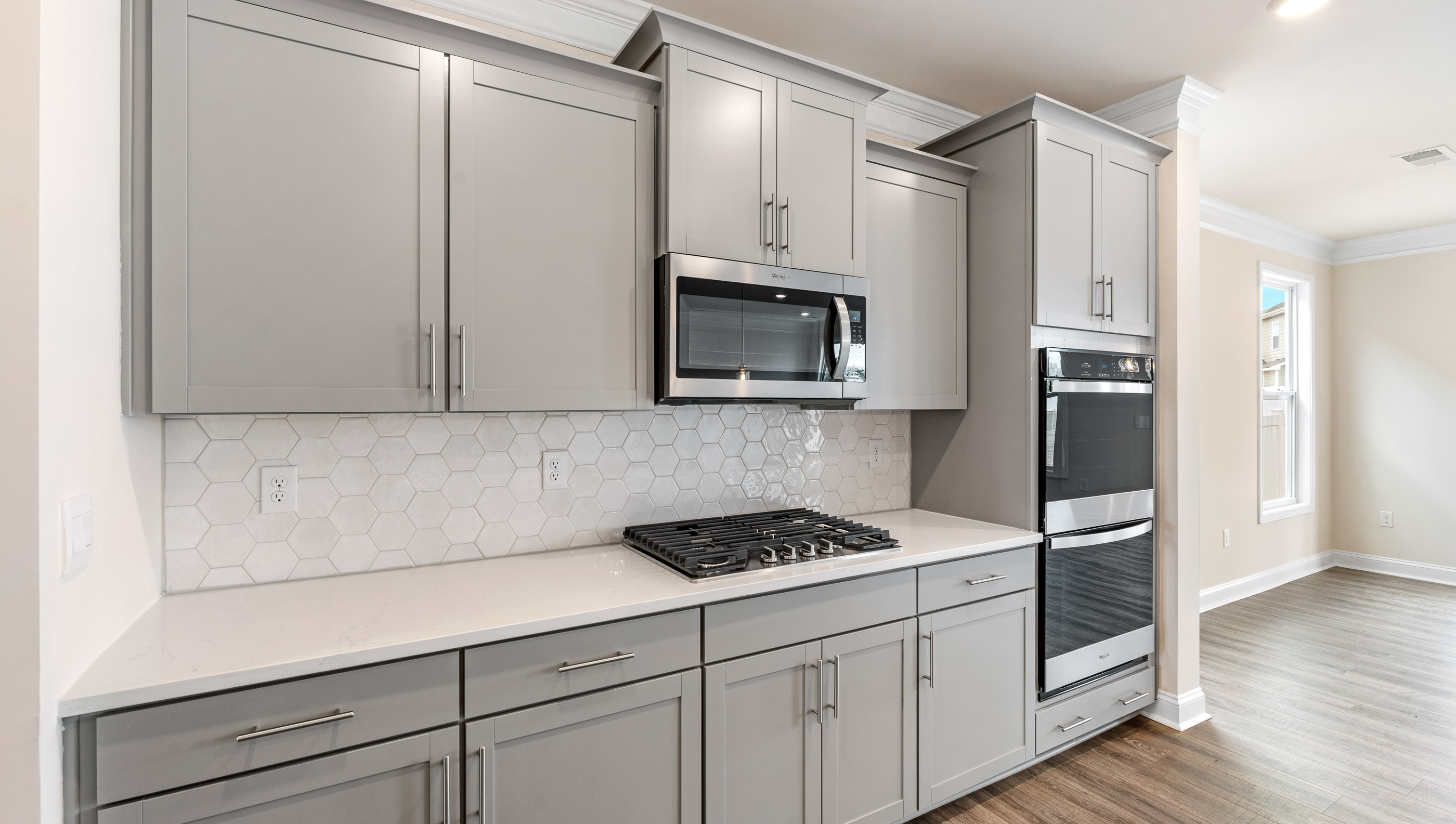 Kitchen with countertops and kitchen.