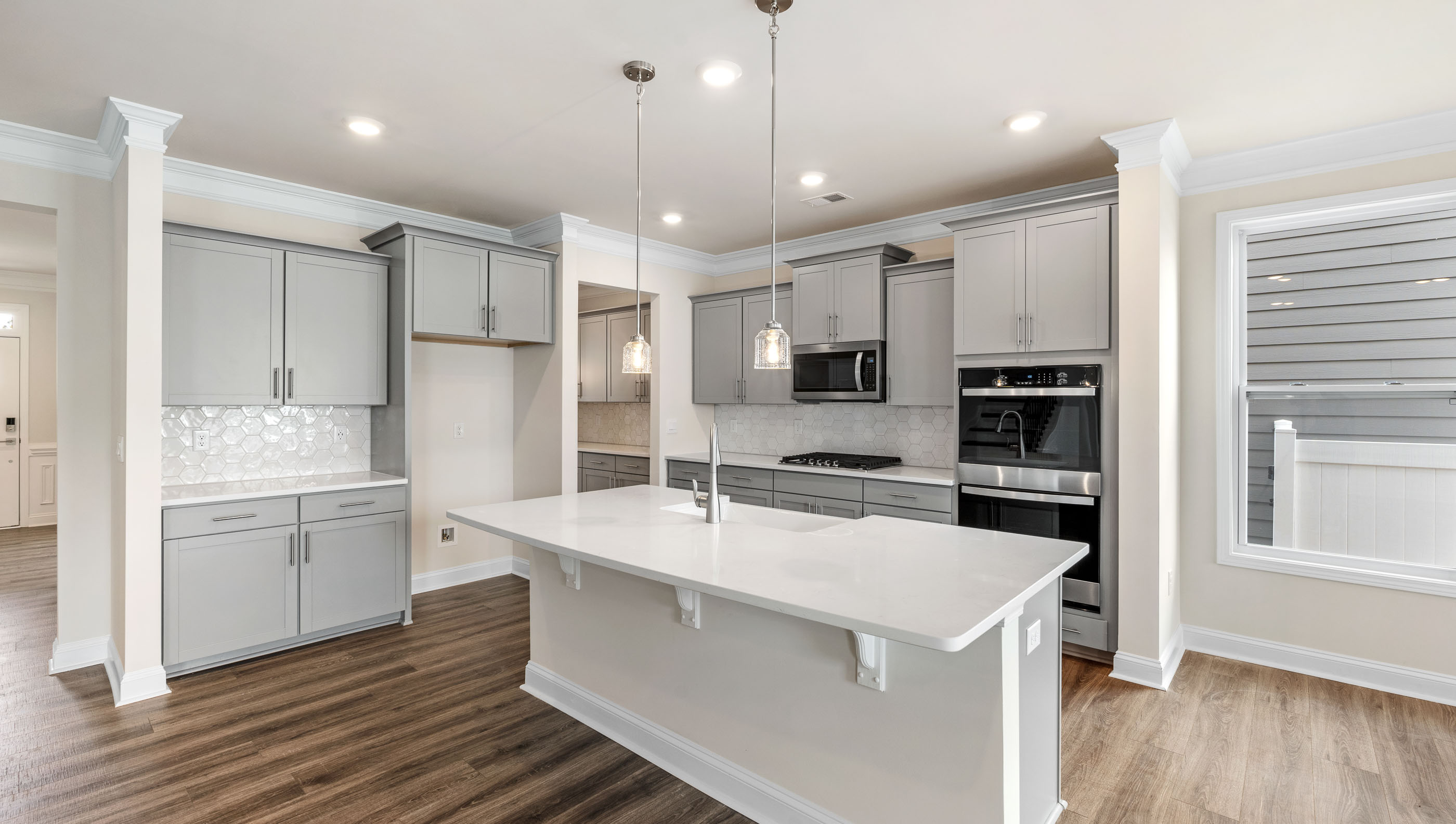 Kitchen with countertops and kitchen.