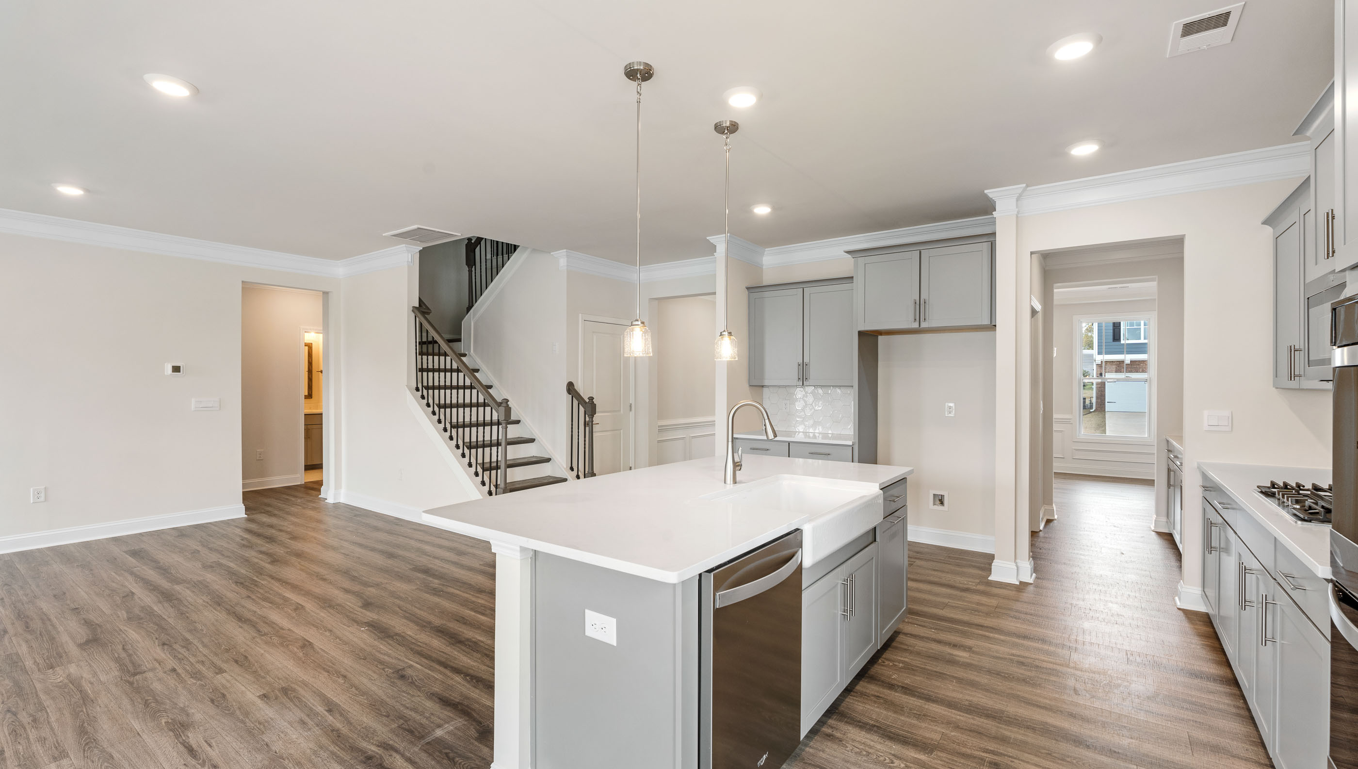 Kitchen with countertops and kitchen.