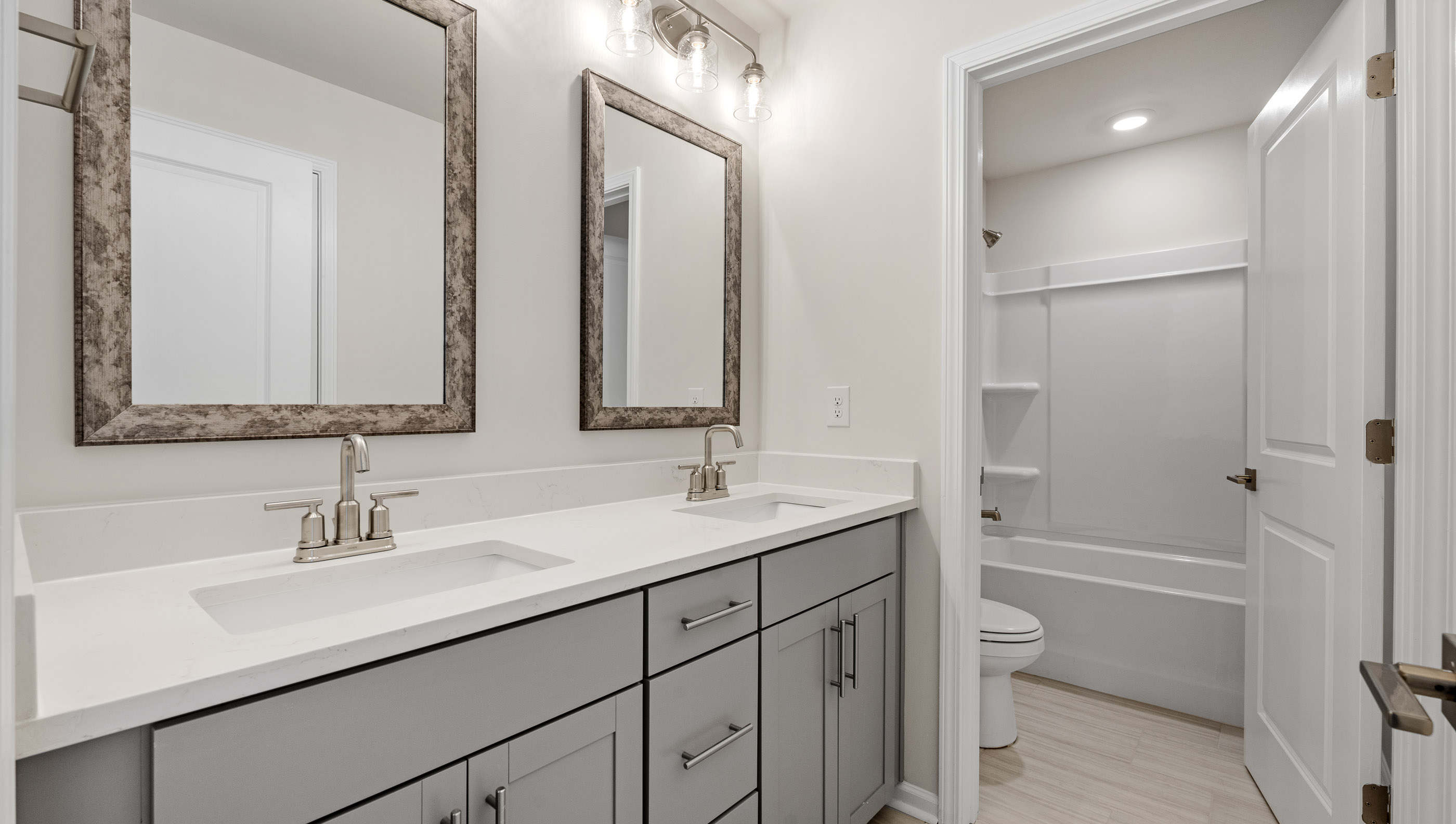 Double vanity.