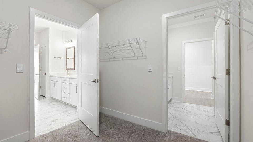 Hallway to bathroom.