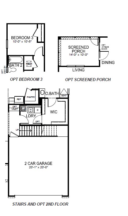 Optional second floor of the bristol.