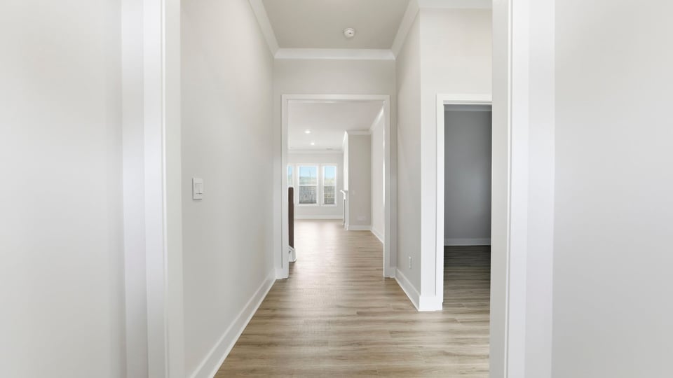 View of hallway to the living area.