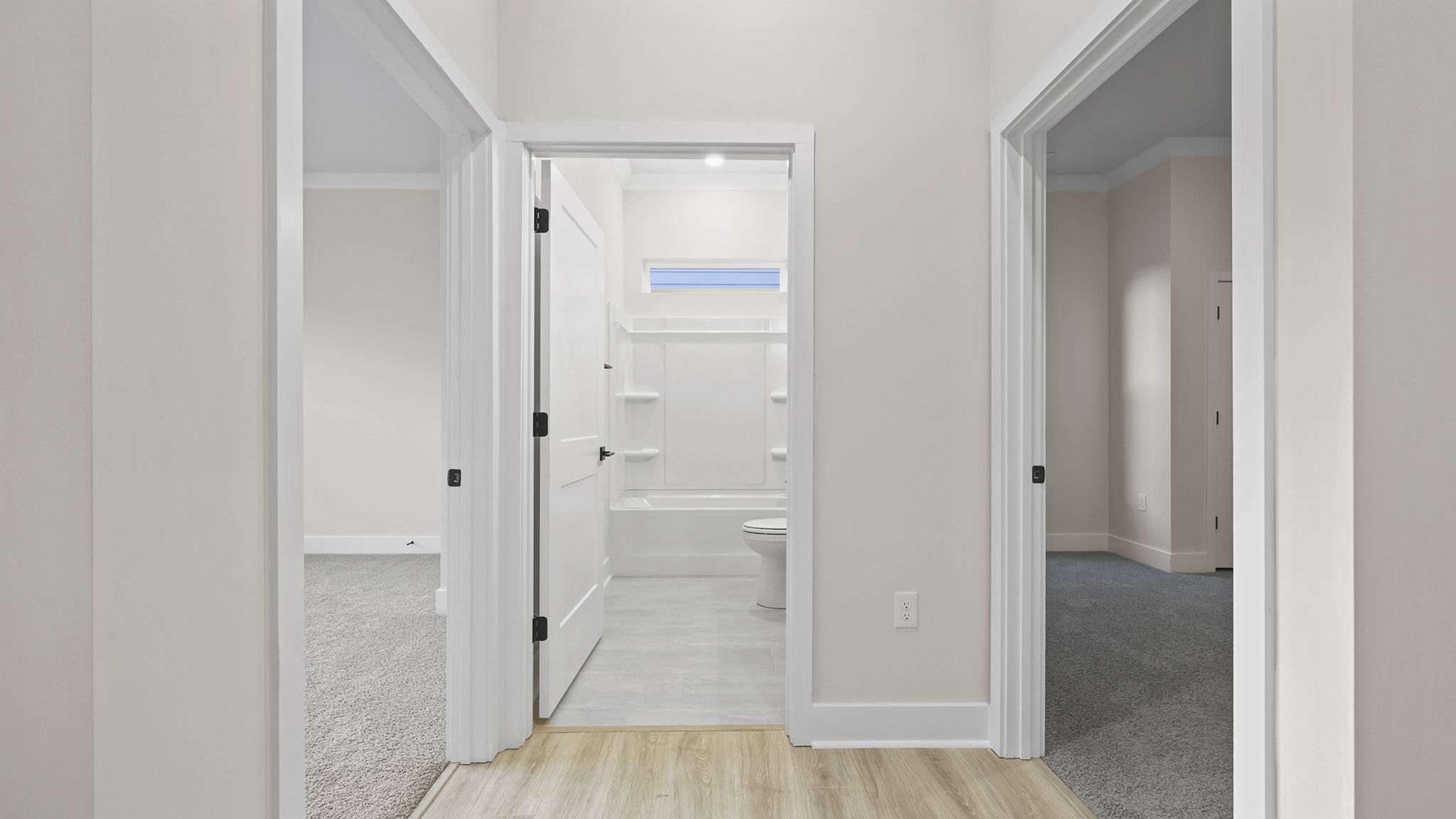 View of hallway and entrance to bedrooms.