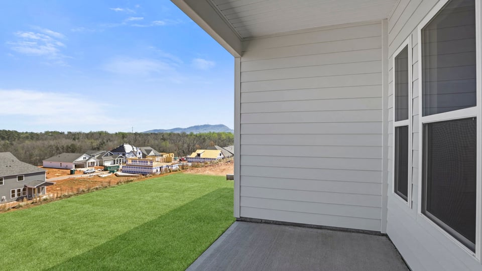 Back exterior of the Azalea with covered porch.