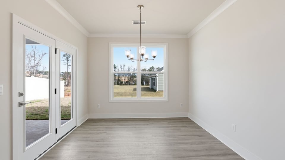 Dining area and door to the covered porch.