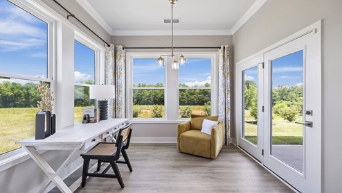 Sunroom with windows.