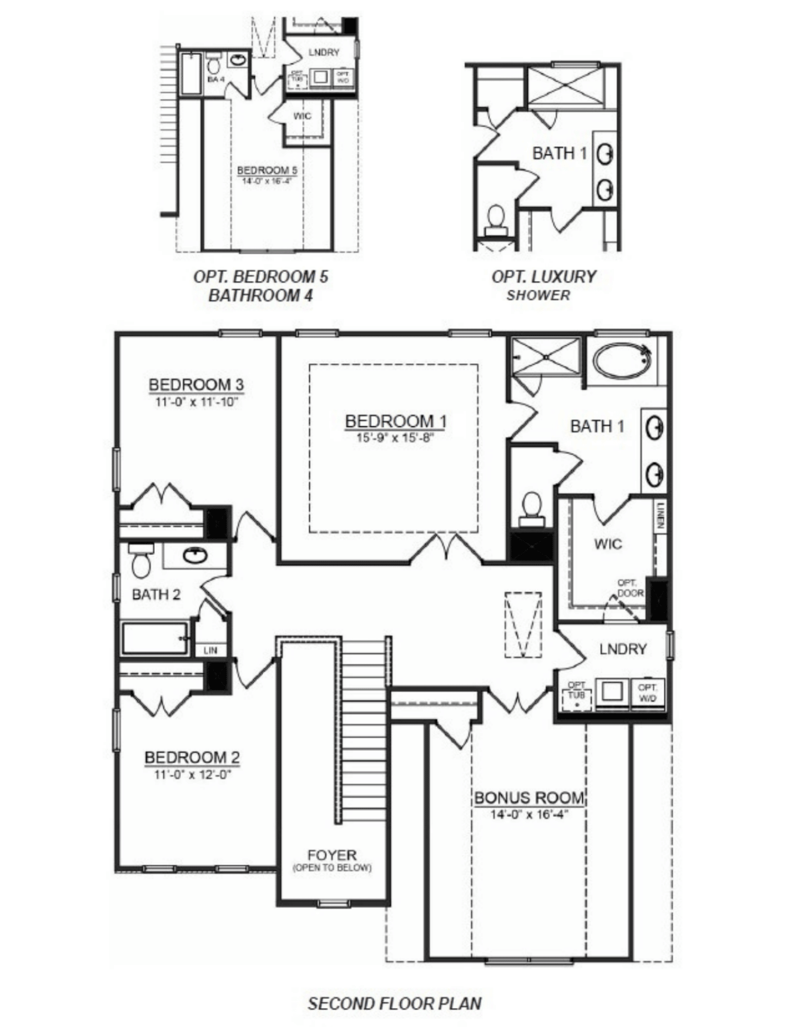 Second floor floorplan of the fleetwood.