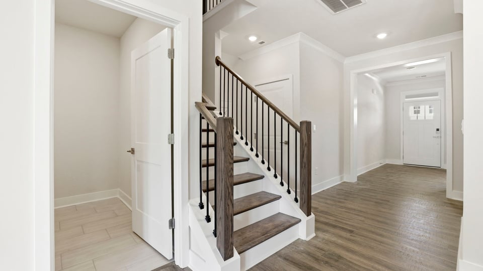 Stairs to second level.