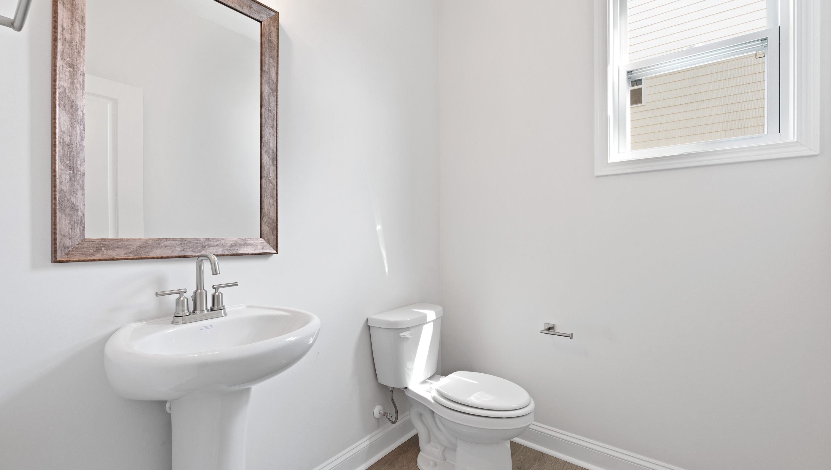 Half bathroom on the main level.