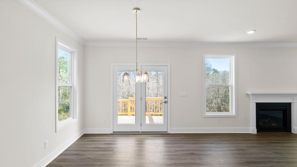 Living area with windows.