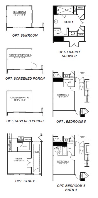 Second floor floorplan for Hampshire.