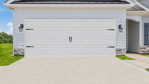 Front exterior of Azalea with 2 car garage.