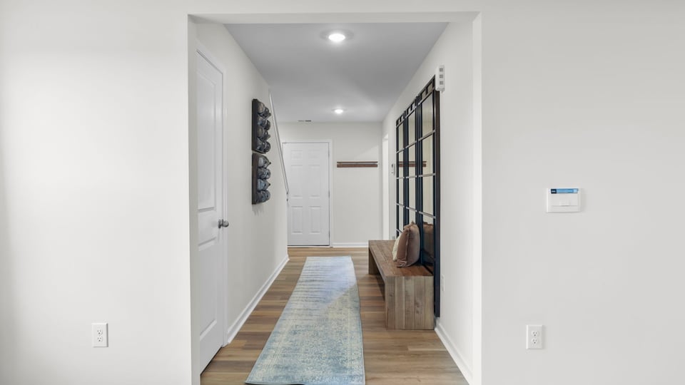 Hallway view of home.