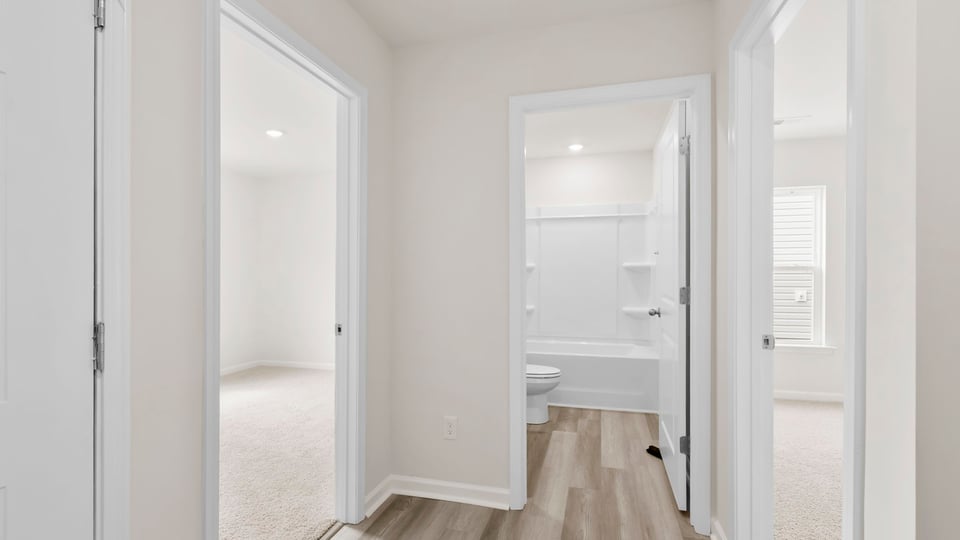 Hallway view of home.