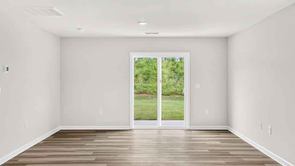 Living area with sliding glass back door