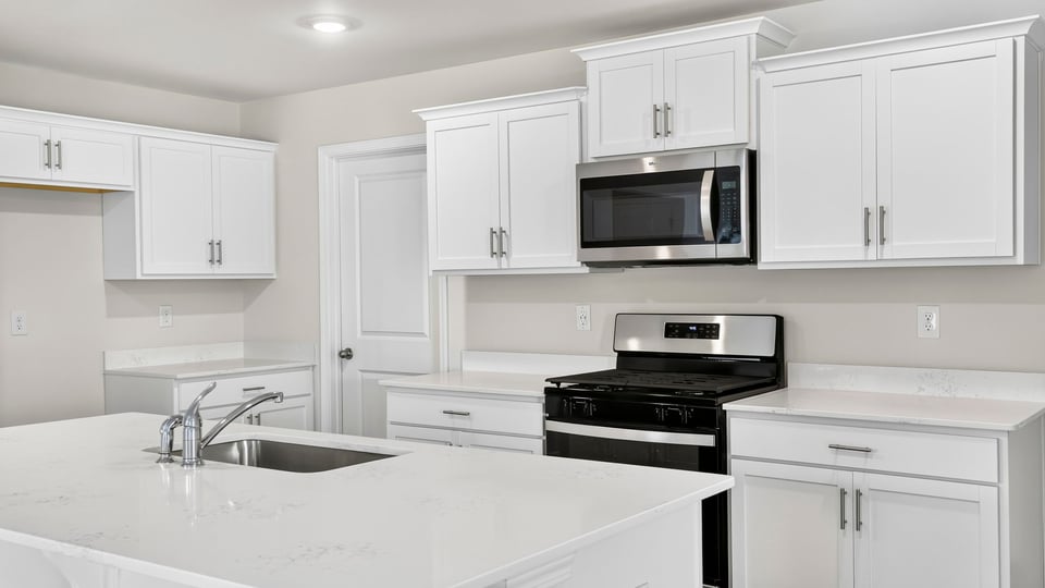 Close up of full kitchen