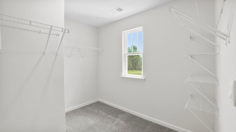 Closet with window.