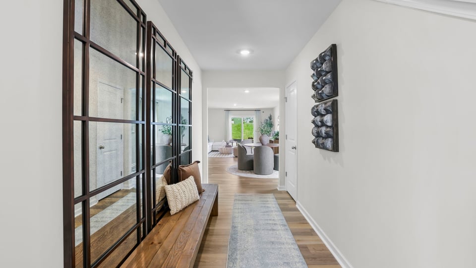 Hallway view into home.