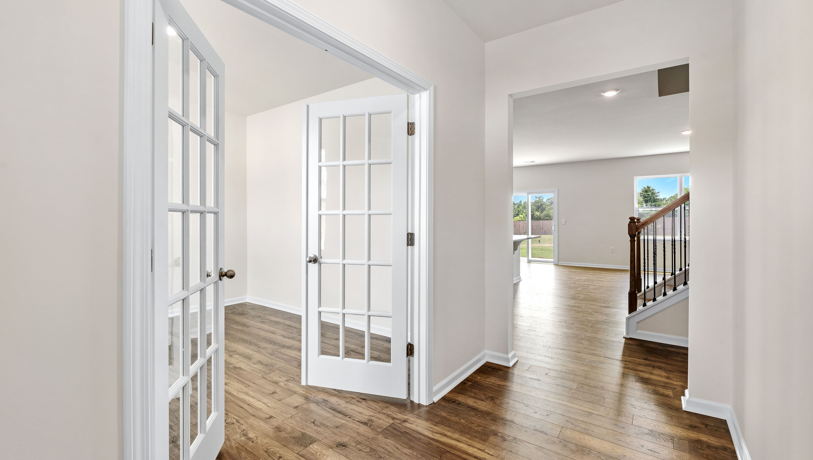 Study with French doors.