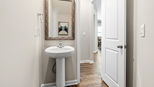 Half bathroom located on first floor.