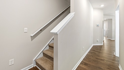 Foyer to kitchen and living room.
