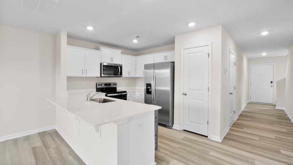 Kitchen with  countertops.